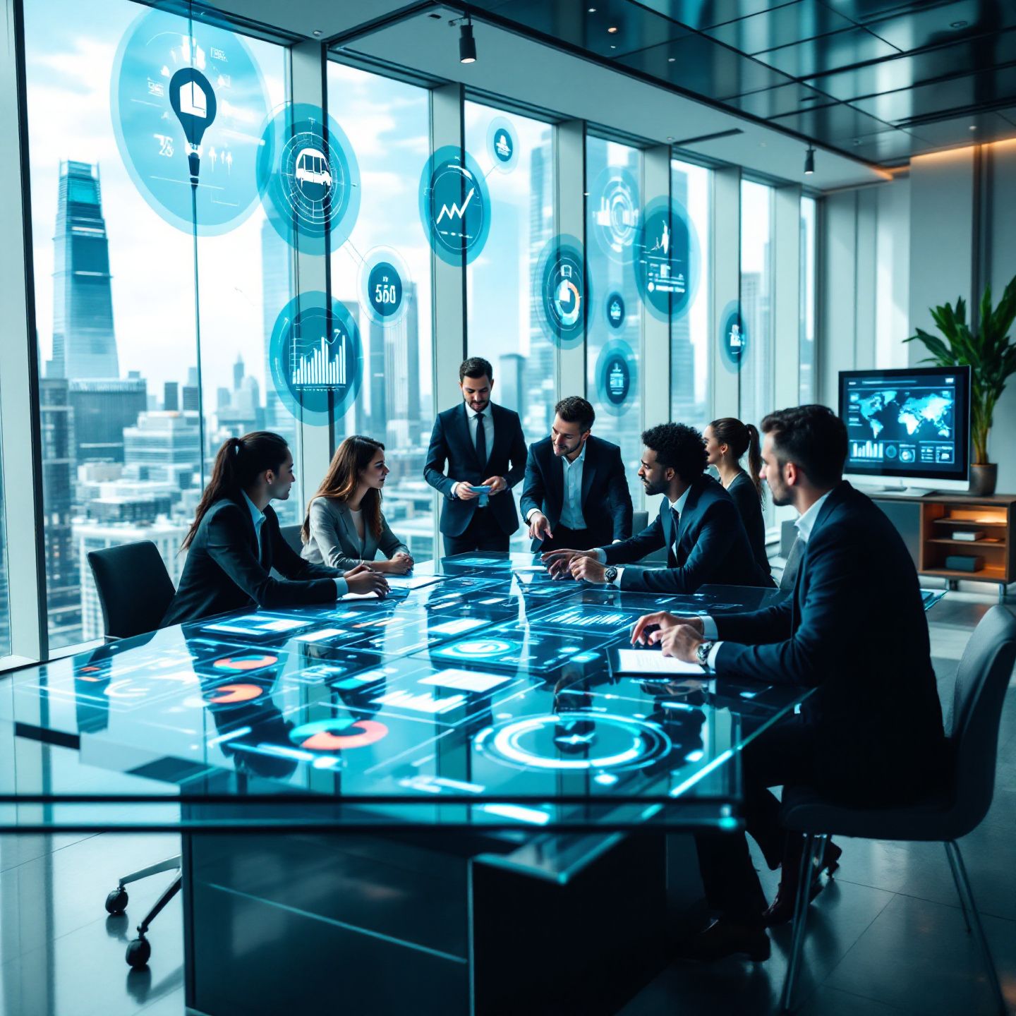 Financial partnership implementation team collaborating